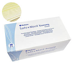 Маски з петлями для вух Medicom SAFE+MASK Economy 50 шт, (жовті)