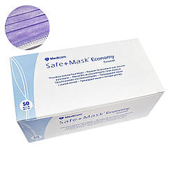 Маски з петлями для вух Medicom SAFE+MASK Economy 50 шт, (лавандові)