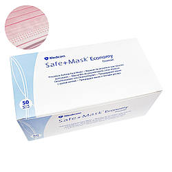 Маски з петлями для вух Medicom SAFE+MASK Economy 50 шт., (рожеві)
