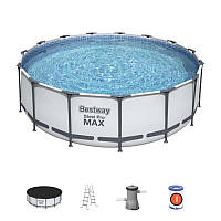 Каркасный бассейн Bestway 56438 (457x122 см) фильтр-насос 3028 л/ч, лестница, тент