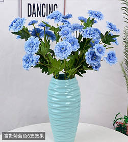 Гілка квітки Хризонтема Блакитний (60см)