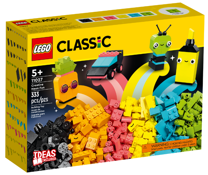 Конструктор LEGO Classic Творчі неонові веселощі 333 деталі (11027)