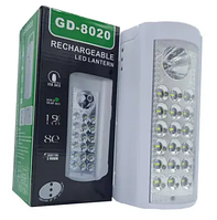 Аварийный светодиодный фонарь 19 LED GDLite GD-8020 переносной фонарь с Power bank 4000 МАЧ,PS