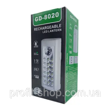 Аварийный светодиодный фонарь 19 LED GDLite GD-8020 переносной фонарь с Power bank 4000 МАЧ,PS - фото 4 - id-p1783082752