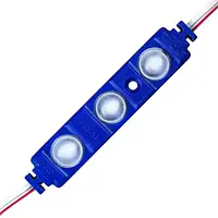 Светодиодный модуль BRT XG192 5630-3 led W 1.5W BLUE 12В IP65 синий с линзой полусфера