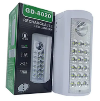 Аварийный светодиодный фонарь 19 LED GDLite GD-8020 переносной фонарь с Power bank 4000 МАЧ,TE