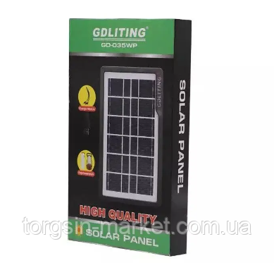 Портативная солнечная панель Solar panel Gdlite GD-035wp 7V - 3.5W +кабель для зарядки гаджетов,TG - фото 5 - id-p1783087306