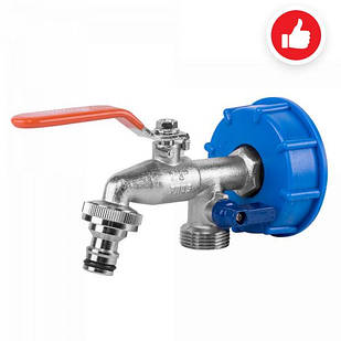 Комплект, кран з виходами 3/4", гайка IBC S60x6, IBCS60-KK0512