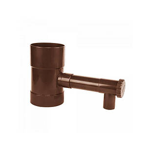 Дощоприймач з клапаном, 100мм, коричневий, IBCLZ1-100-BR