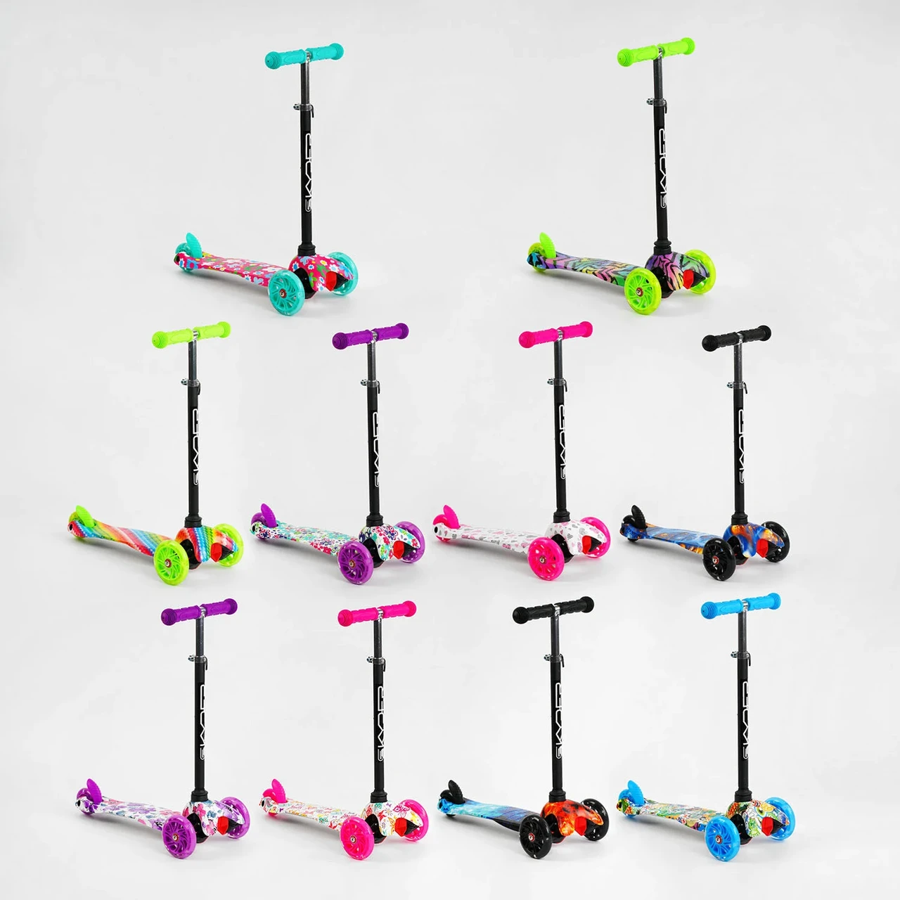 Самокат MINI Skyper  колеса PU 120мм зі світлом (112-40103), фото 1