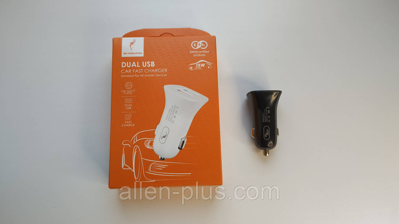 SkyDolphin АЗП SZ09 2 USB 3.4 A (Автомобільне заряджання), фото 1