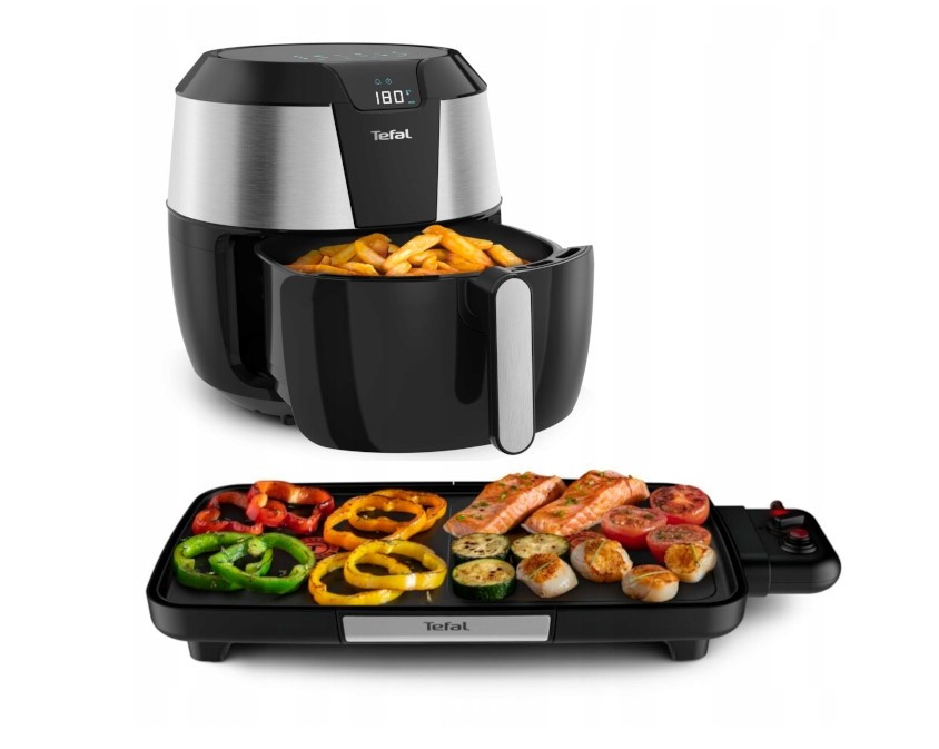 Набір Plancha Grill TEFAL BOOSTER 2in1 ThermoSpot + Фритюрниця TEFAL Easy Fry EY701D15