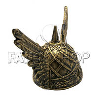 Шолом пластиковий "З крилами", золотий, Шлем пластиковый "С крыльями", фото 2