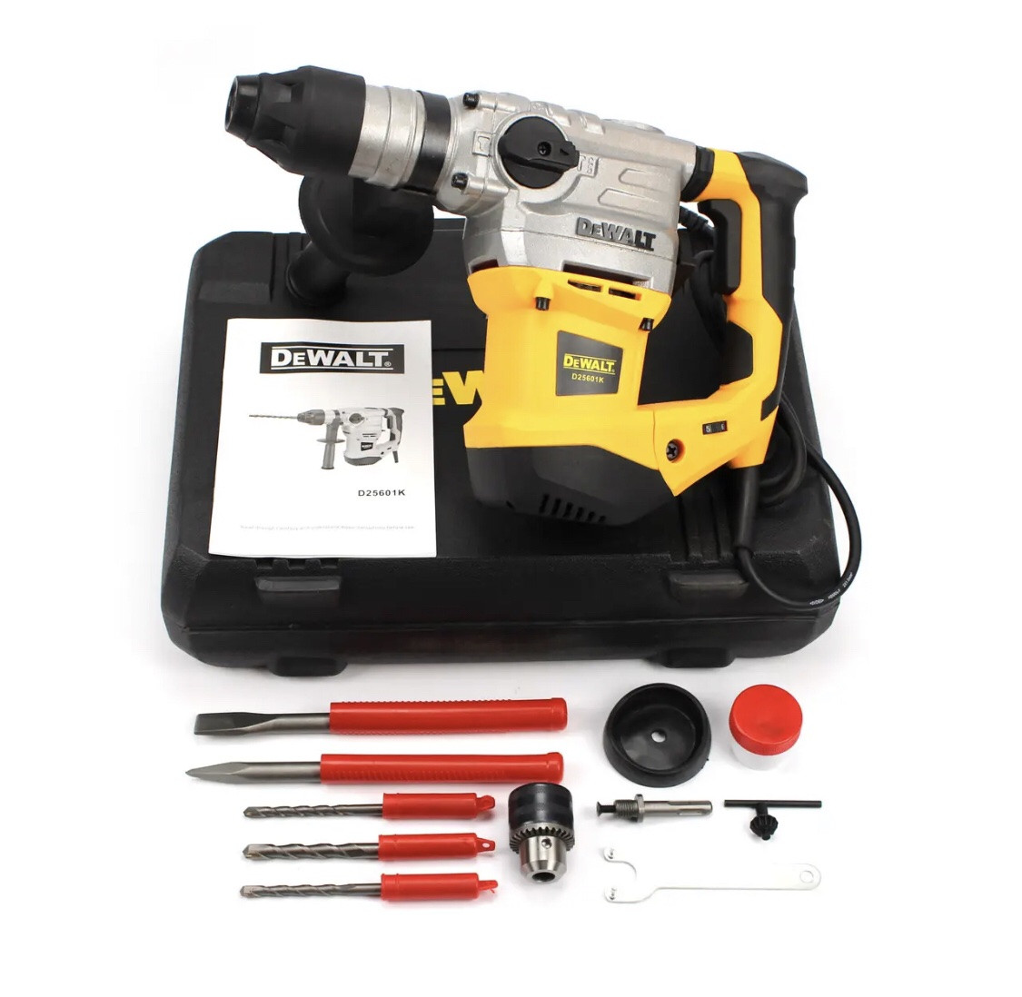 Перфоратор DeWALT бочковий D25601K 2100 Вт, 12 Дж, перфоратор Деволт