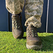 Тактичні кросівки оливкового кольору натуральна шкіра, фото 2