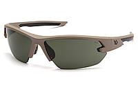 Очки защитные открытые Venture Gear Tactical Semtex 2.0 Tan (forest gray) Anti-Fog, чёрно-зелёные в песочной о
