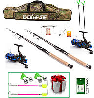 НАБІР 3.60 м рибальський на коропа та карася комплект — Спінінг котушка 5000 з бейтранером