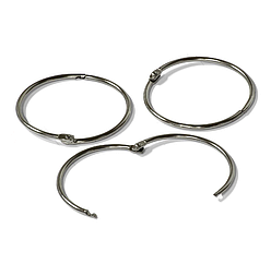 Кільця металеві 60 мм ( 2 3/8"), срібл, уп/25шт.