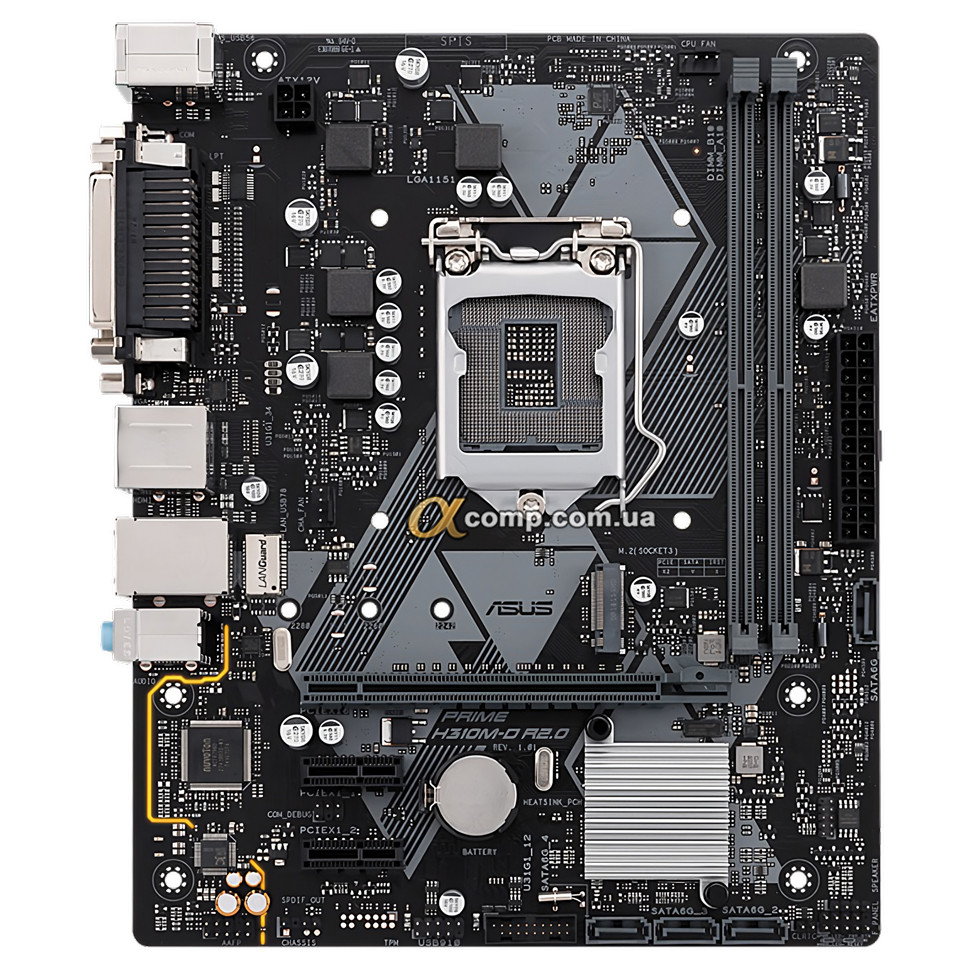 Материнська плата Asus Prime H310M-D R2.0 (1151-2 • H310 • 2×DDR4) БУ