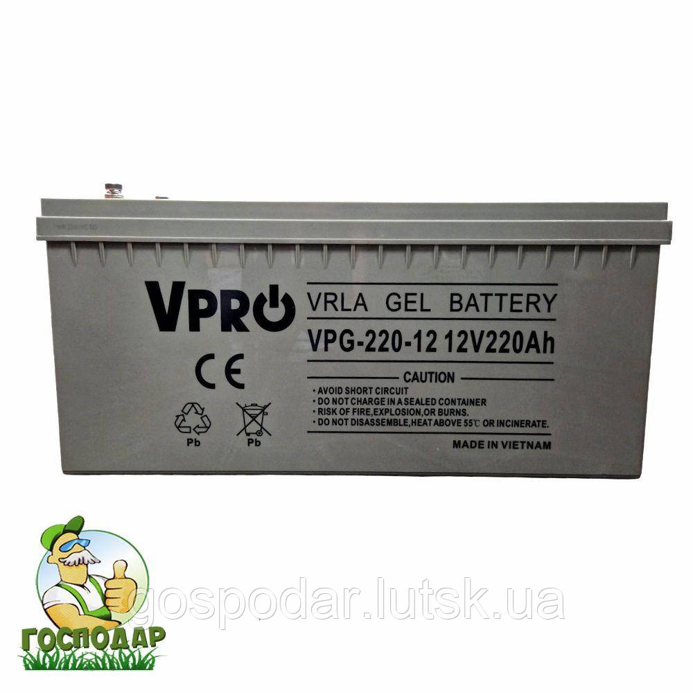 Акумулятор Volt VPRO PREMIUM 12V 220 Ah, Гелевий, фото 1