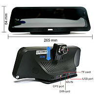 10" 4G Автомобільний відеореєстратор на торпеду DVR E98 реєстратор на андроїді з GPS навігацією, фото 6