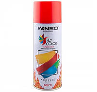 Краска акриловая высокотемпературная 600° красная Winso 450мл 880430. Аерозольная краска Winso 600° красная