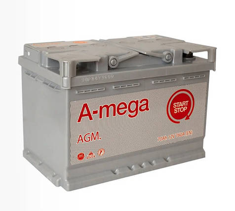 Автомобільний акумулятор A-Mega AGM 70 Ah 760 En(0), фото 2
