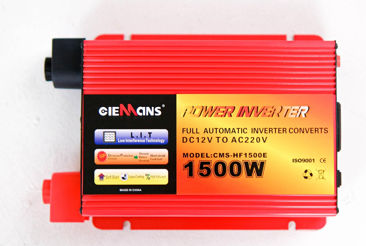 Інвертор перетворювач напруги CIEMANS 12-220V 1500W Power Inverter, фото 1
