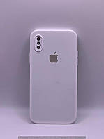 Чохол Silicone Case Square Full Camera Protective (AA) для Apple iPhone XS / X (5.8") (Білий / White) 40231*