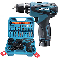 Акумуляторний шурупокрут 12 V з набором Makita DF330DWE, набір біт і запасний акумулятор