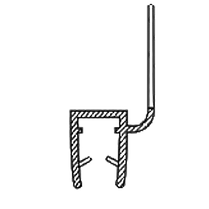 Ущільнювач для скляних дверей душової кабіни (ФС02) завдовжки 2 м., фото 2