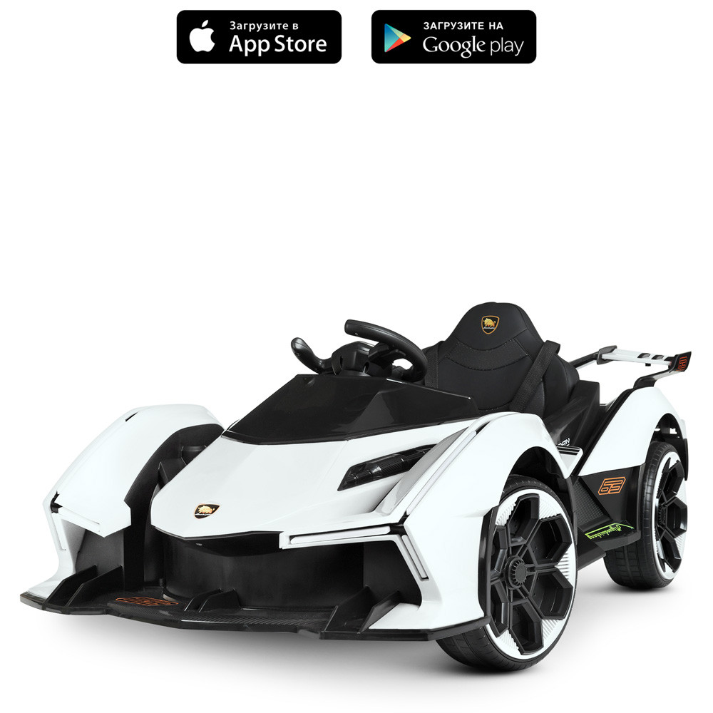 Дитячий спортивний електромобіль Lamborghini, M 4865 EBLR-1 білий, фото 1