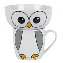 Набір дитячого посуду Happy Owl 2 предмети:(піала/чашка) YF6014 LIMITED EDITION, фото 4