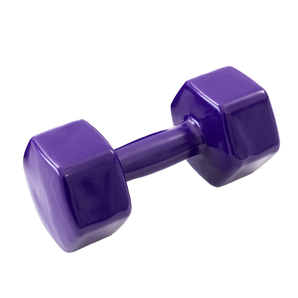 Гантель для фітнесу вінілова цільна (нерозбірна) OSPORT Profi 10 кг (OF-0139) Фіолетовий, фото 1