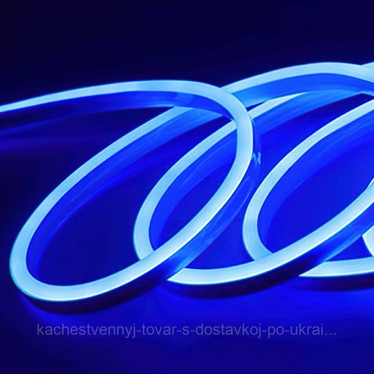 Гнучка неонова стрічка LED NEON Синя 5M, силіконова неонова стрічка на стелю | светодиодный неон