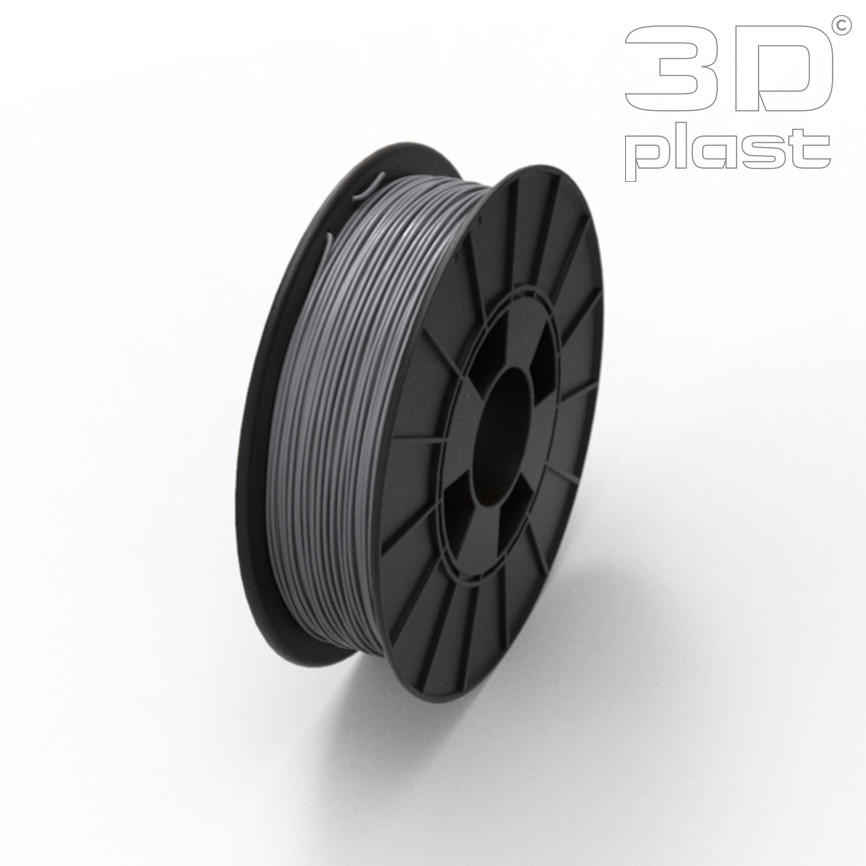 PLA (ПЛА) пластик 3Dplast філамент для 3D принтера 1.75 мм 3 кг сірий-графіт