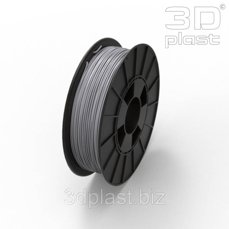 PLA (ПЛА) пластик 3Dplast филамент для 3D принтера 1.75 мм 0.85, серый - фото 1 - id-p1402233813