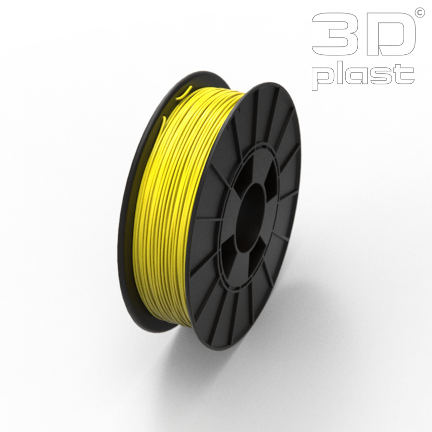 PLA (ПЛА) пластик 3Dplast філамент для 3D принтера 1.75 мм 0.85, жовтий