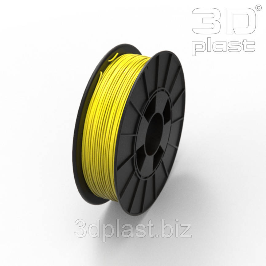 PLA (ПЛА) пластик 3Dplast филамент для 3D принтера 1.75 мм 0.85, желтый - фото 1 - id-p1402234147