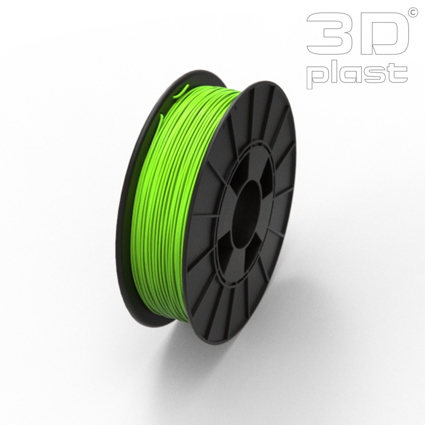 PLA пластик 3Dplast філамент для 3D принтера,1.75 мм 0.85, зелений-трав'яний
