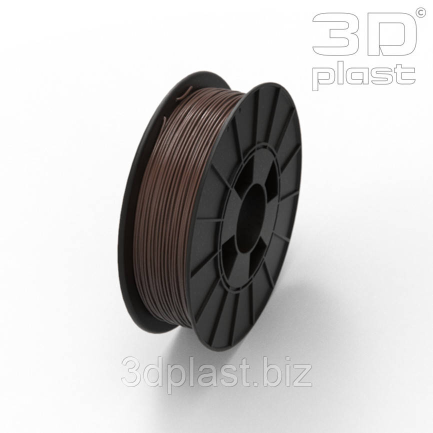 PLA(ПЛА) пластик 3Dplast філамент для 3D принтера,1.75 мм 0.85, коричневий