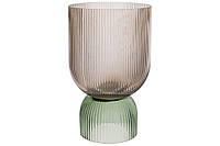 Інтер'єрна скляна ваза з кольорового скла 26 см