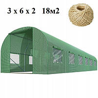 Садова теплиця парник 18 м2 PLONOS 600х300х200 трубки 25мм