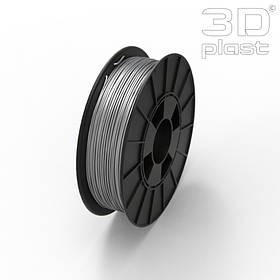 PLA (ПЛА) пластик 3Dplast філамент для 3D принтера 1.75 мм 0.85, сірий-металік