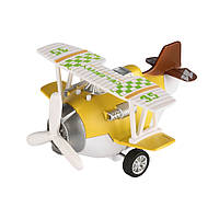 Самолет металический инерционный Same Toy Aircraft желтый SY8016AUt-1, World-of-Toys