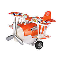 Самолет металический инерционный Same Toy Aircraft оранжевый со светом и музыкой SY8012Ut-1, World-of-Toys
