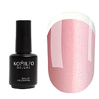Komilfo KC Glitter Rubber French Base №KC001 (светло-розовый с золотым микроблеском), 15 мл