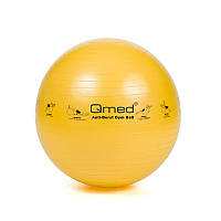 Фитбол - Qmed ABS Gym Ball 45 см. Гимнастический мяч для фитнеса. Желтый(PS)