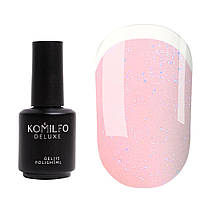 Komilfo KC Glitter Rubber French Base №KC003 (светло-розовый с голубым микроблеском), 15 мл