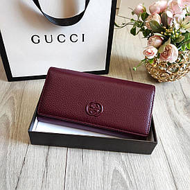 Гаманець Gucci шкіряний бордо